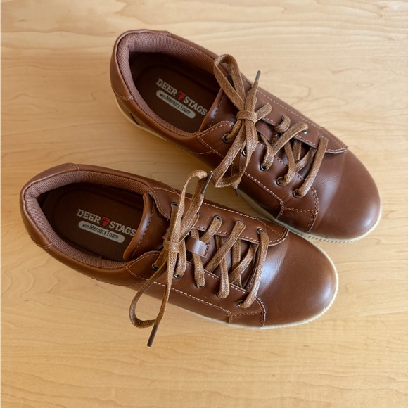 Boys 6.5 Deer Stags Kane Brown Faux Leather Dress Shoes - Picture 3 of 7